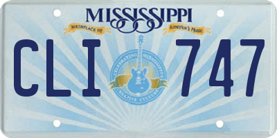MS license plate CLI747