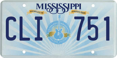 MS license plate CLI751