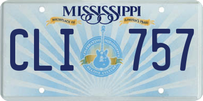 MS license plate CLI757