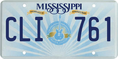 MS license plate CLI761
