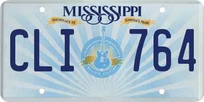 MS license plate CLI764