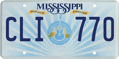 MS license plate CLI770