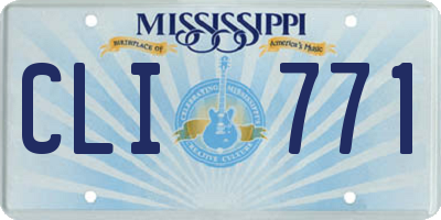 MS license plate CLI771