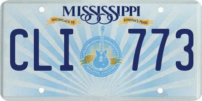 MS license plate CLI773