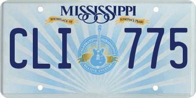 MS license plate CLI775