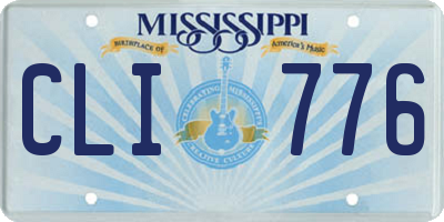 MS license plate CLI776