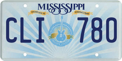 MS license plate CLI780