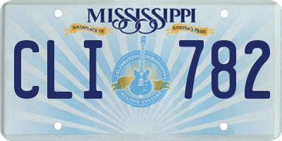 MS license plate CLI782