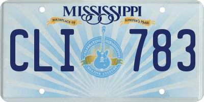 MS license plate CLI783