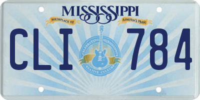 MS license plate CLI784