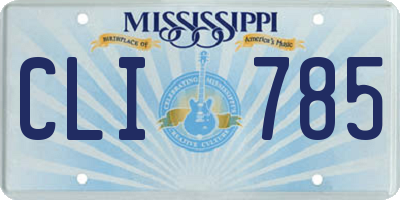 MS license plate CLI785