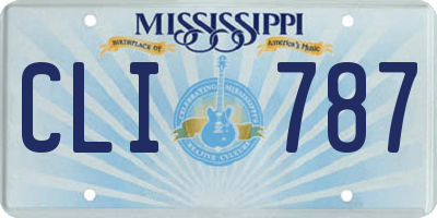 MS license plate CLI787