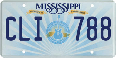 MS license plate CLI788