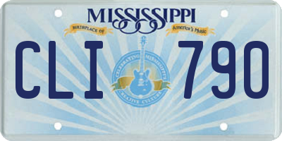 MS license plate CLI790