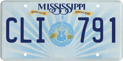 MS license plate CLI791