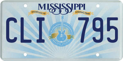 MS license plate CLI795