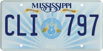 MS license plate CLI797