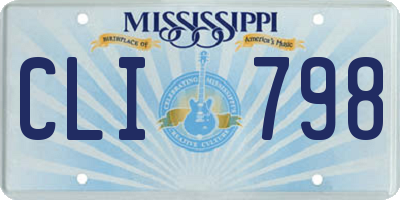 MS license plate CLI798