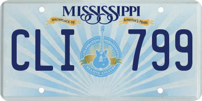 MS license plate CLI799