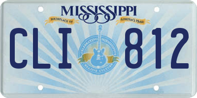 MS license plate CLI812