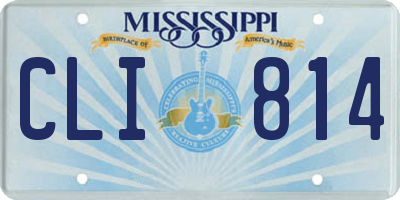 MS license plate CLI814