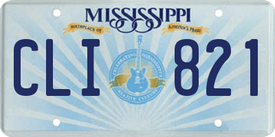 MS license plate CLI821