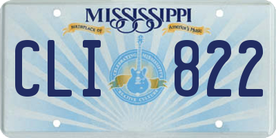 MS license plate CLI822