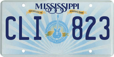 MS license plate CLI823