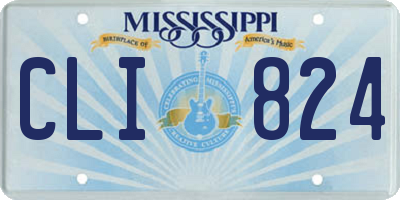 MS license plate CLI824