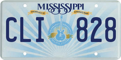 MS license plate CLI828