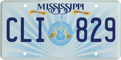 MS license plate CLI829