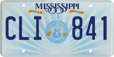 MS license plate CLI841
