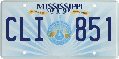 MS license plate CLI851