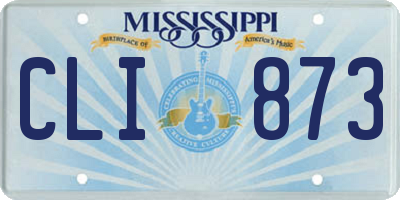 MS license plate CLI873