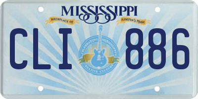 MS license plate CLI886