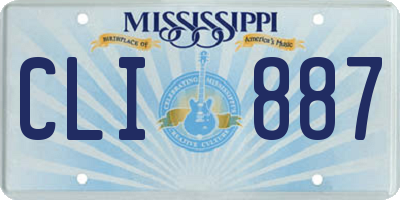 MS license plate CLI887