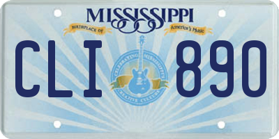 MS license plate CLI890