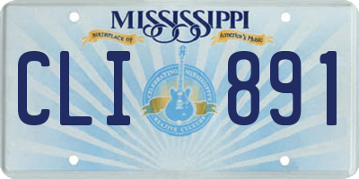 MS license plate CLI891