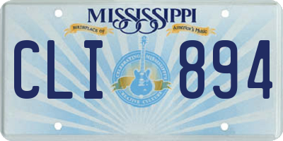 MS license plate CLI894