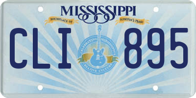 MS license plate CLI895