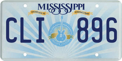 MS license plate CLI896