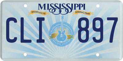 MS license plate CLI897