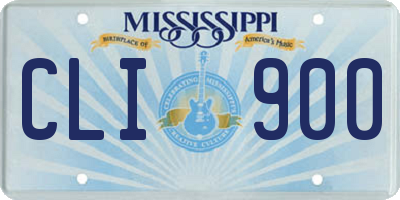 MS license plate CLI900