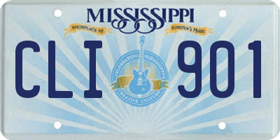 MS license plate CLI901