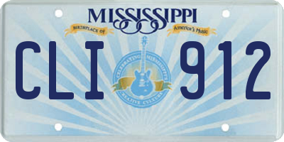 MS license plate CLI912