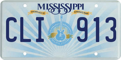 MS license plate CLI913