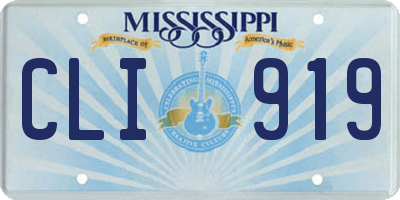 MS license plate CLI919