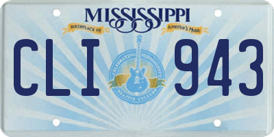 MS license plate CLI943