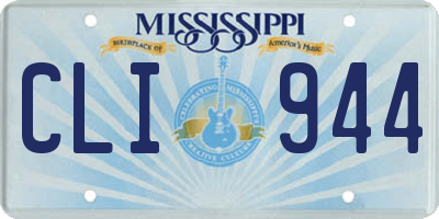 MS license plate CLI944