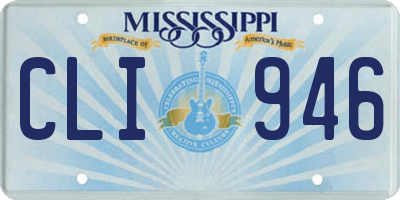 MS license plate CLI946